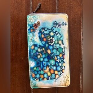 Colorful Floral Zip Wallet‎
